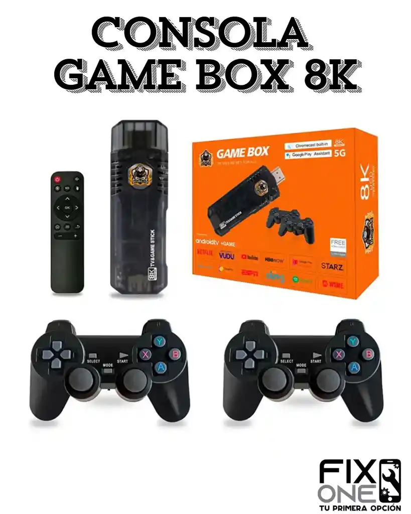 Consola De Videojuegos Retro Y Aplicaciones De Streaming Game Box 8k