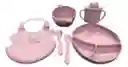 Set Vajilla Bebe En Silicona Kit Alimentacion 6 Piezas Niña