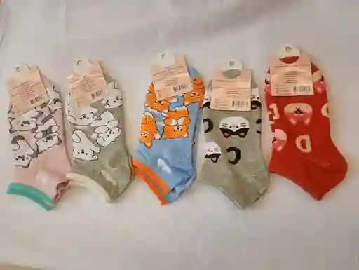 Medias Tobilleras Con Diseños De Animalitos