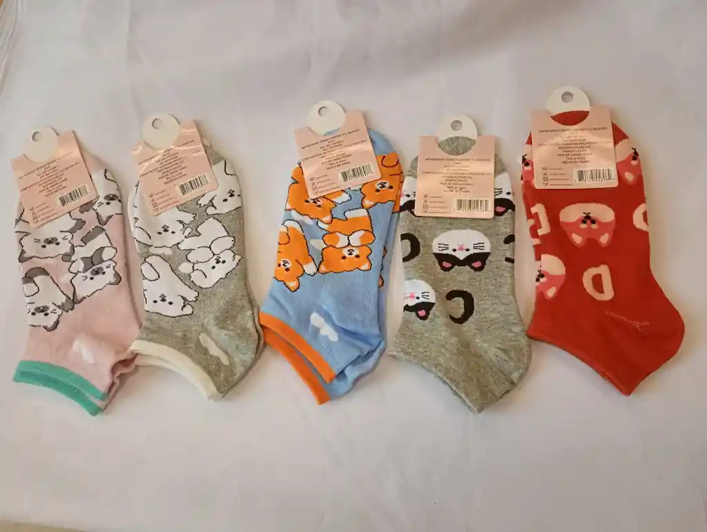 Medias Tobilleras Con Diseños De Animalitos