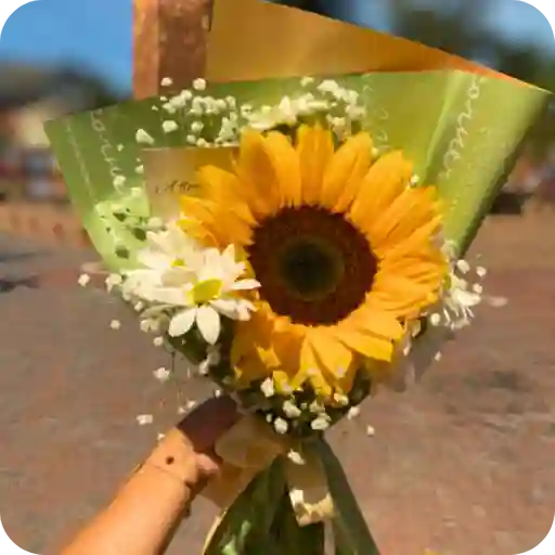 Bouquet Mini De Margaritas & Girasol