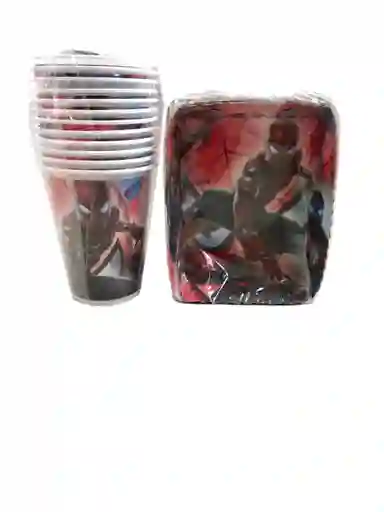Juego Vaso Pudinera Motivo Spiderman