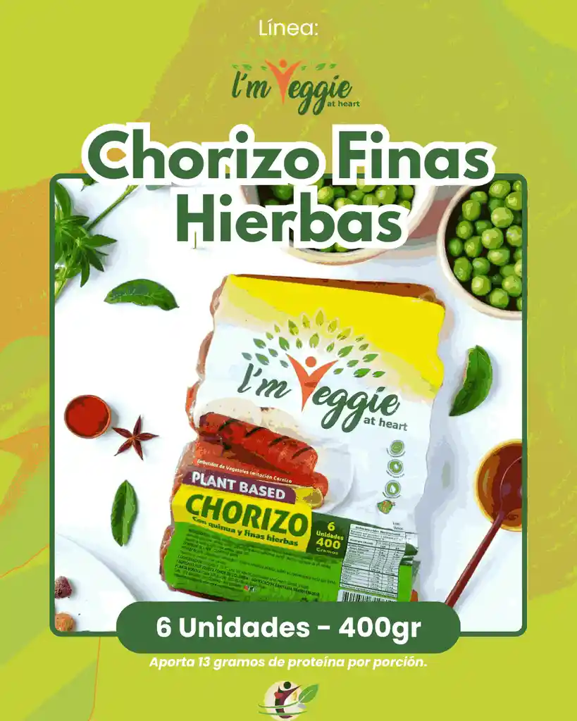 Chorizo Finas Hierbas - 6 Unidades - Producto Vegano