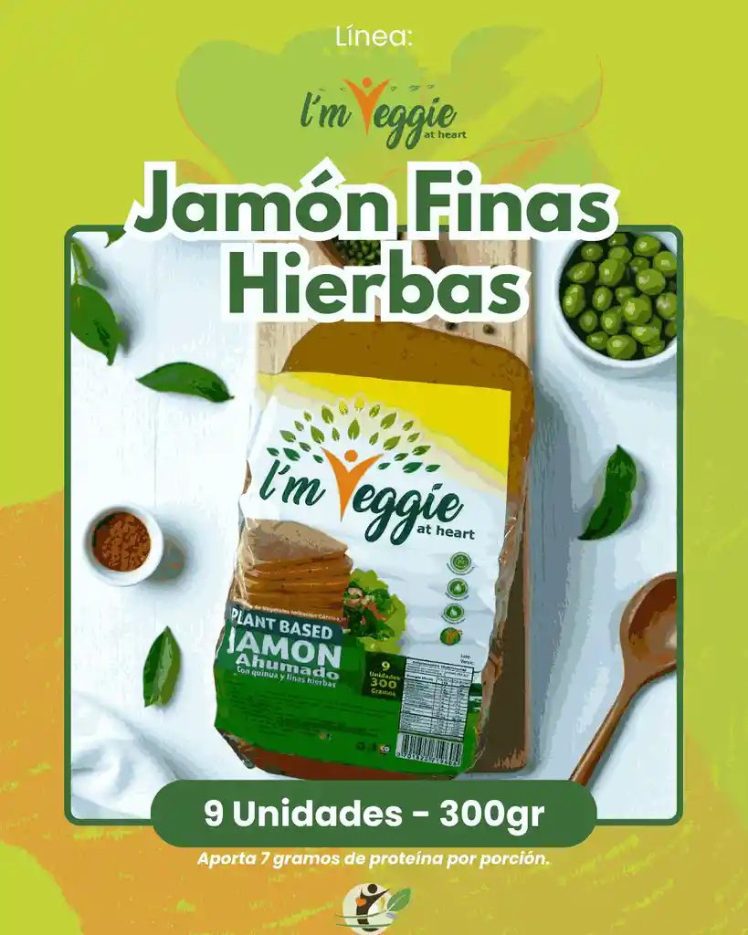 Jamón Finas Hierbas - 9 Unidades - Producto Vegano