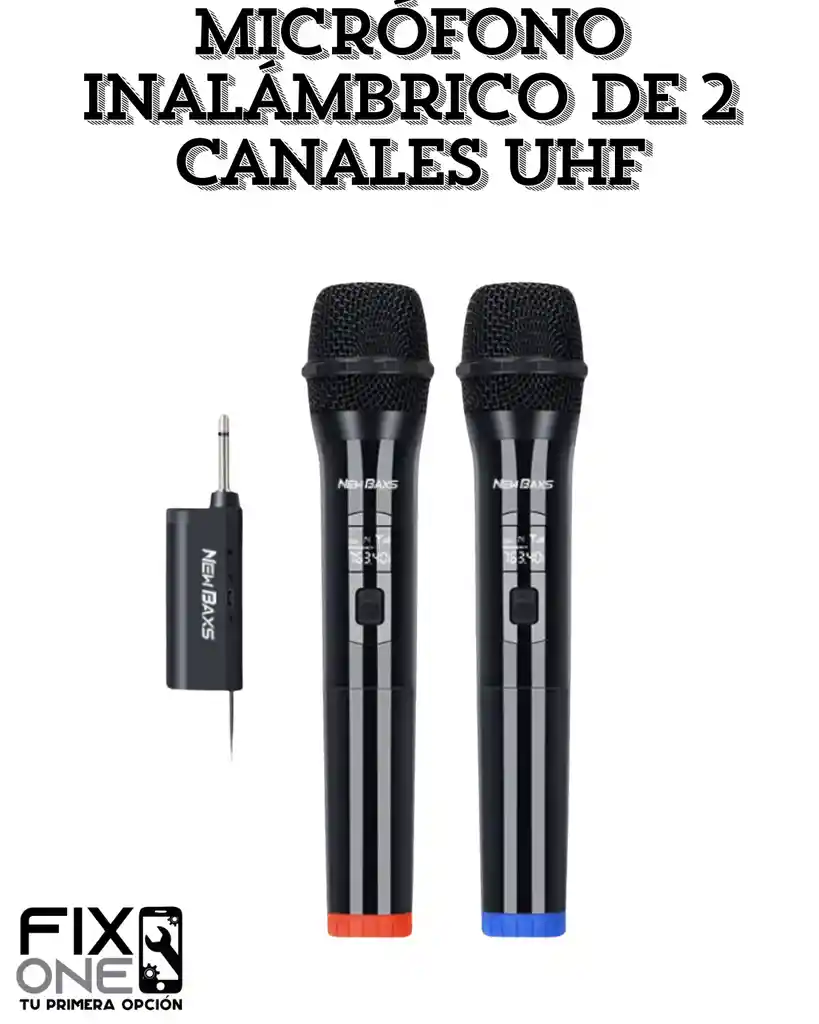 Micrófono Inalámbrico De 2 Canales Uhf
