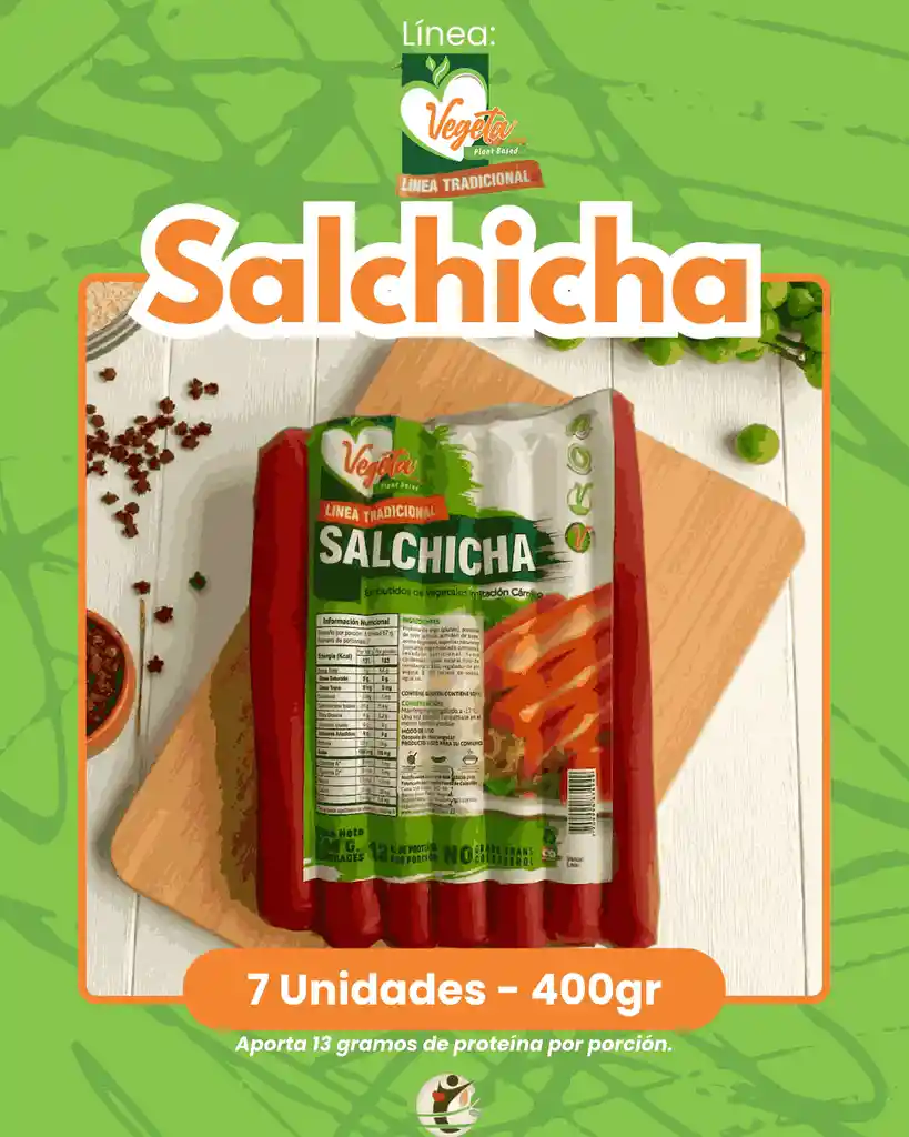 Salchicha Tradicional - 7 Unidades - Producto Vegano