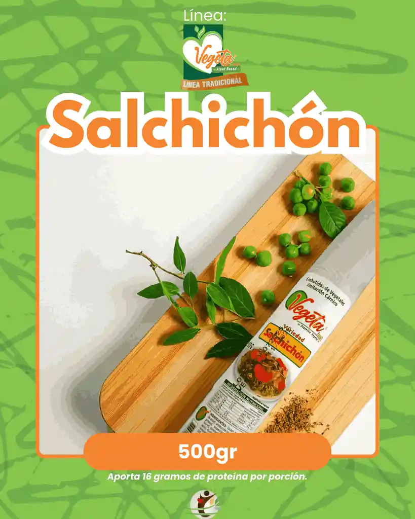 Salchichón Tradicional - 500 Gr - Producto Vegano