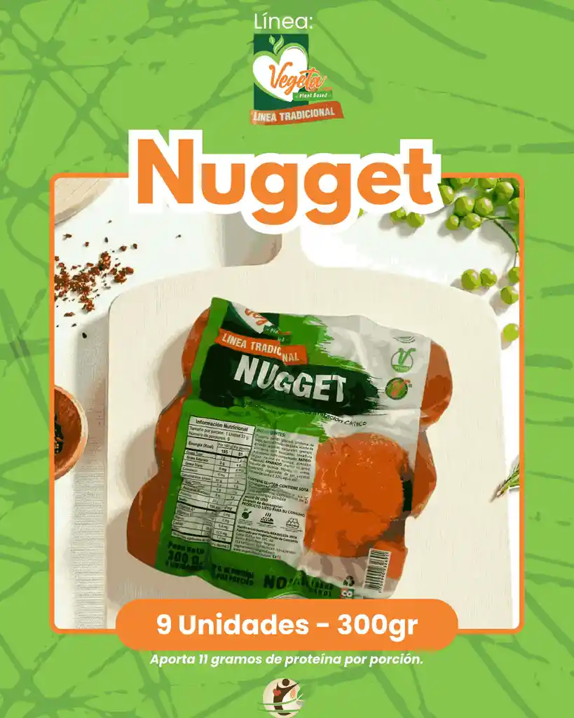 Nugget - 9 Unidades - Producto Vegano