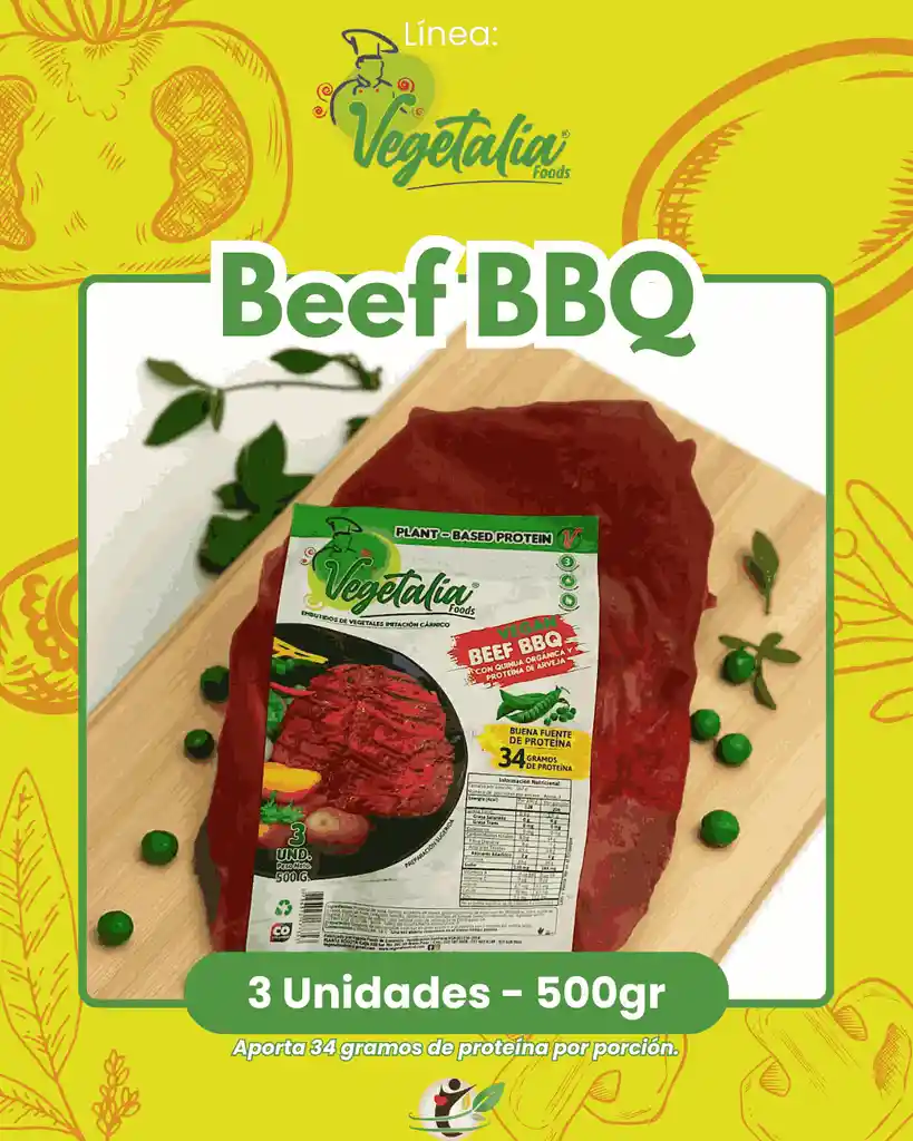 Beef Bbq - 3 Unidades - Producto Vegano