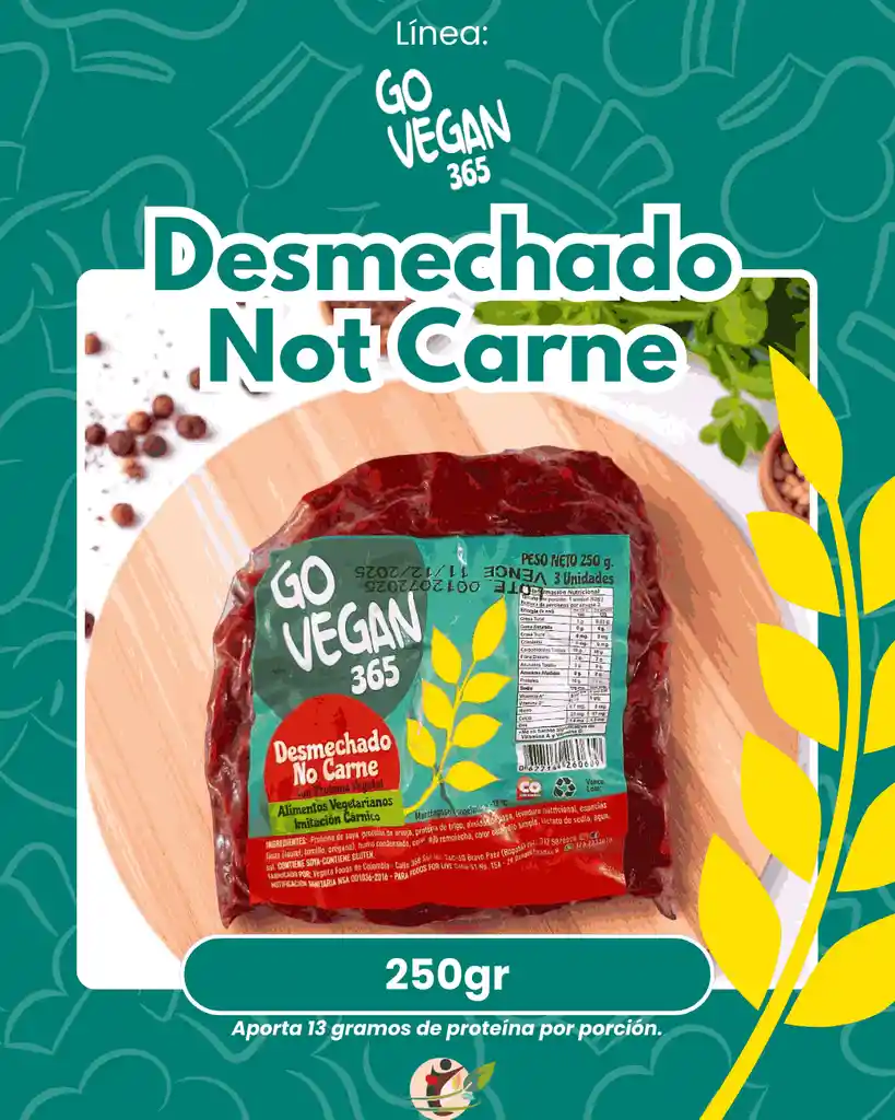 Desmechado Not Carne - 250gr - Producto Vegano