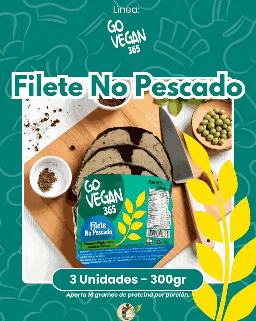 Filete No Pescado - 3 Unidades - Producto Vegano