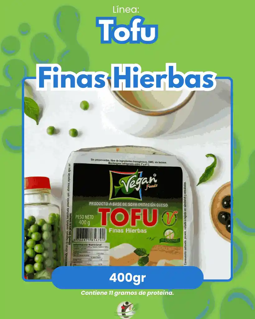 Tofu Finas Hierbas - 400gr - Producto Vegano