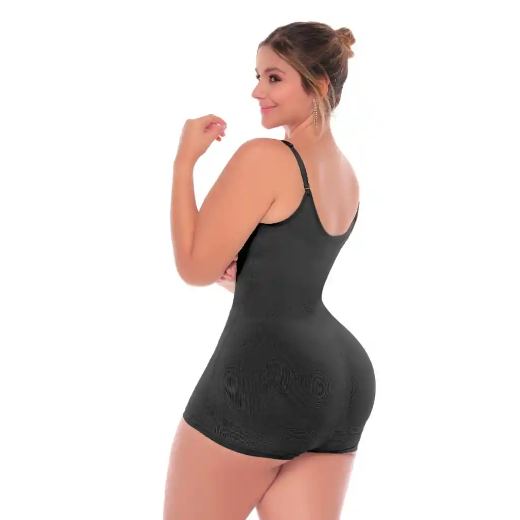 6076-faja Cachetero Moldeadora Térmica Con Látex Abdominal Color: Negro Talla: 2xl
