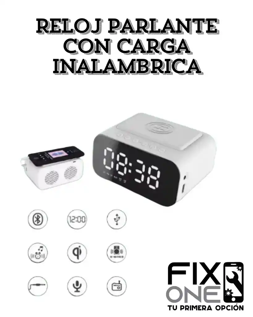 Reloj Parlante Con Carga Inalambrica