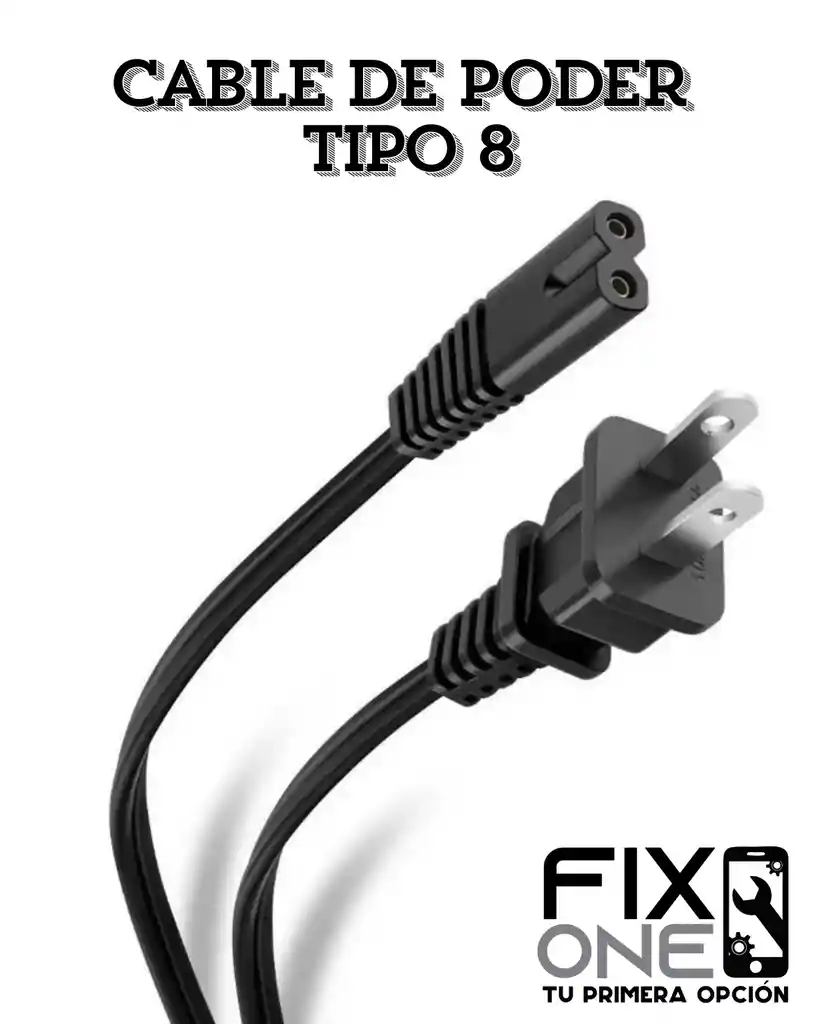 Cable De Poder Tipo 8