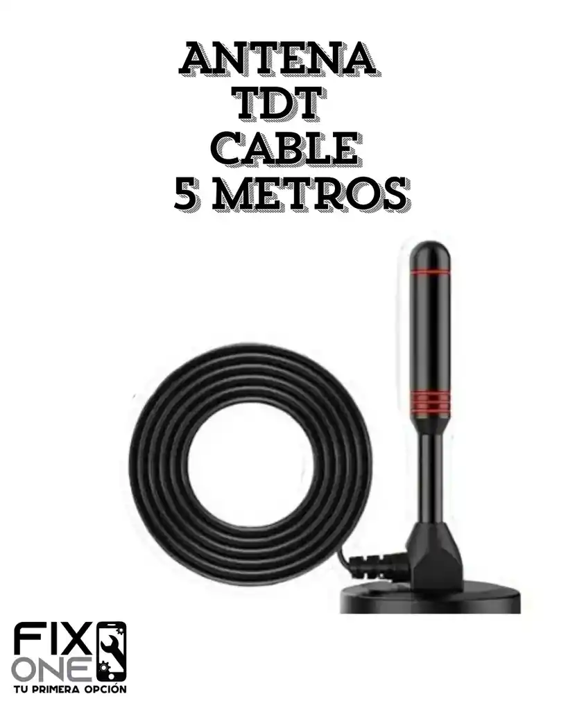 Antena Tdt Cable 5 Metros