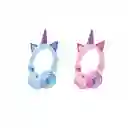 Audífono Diadema De Unicornio Bluetooth Rosado O Celeste Ah-902a