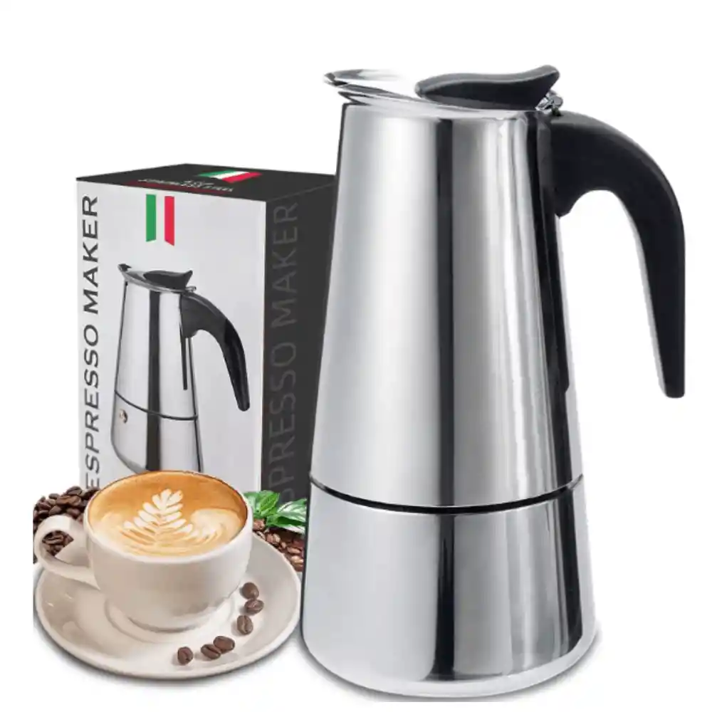Cafetera Prensa Italiana Café Espresso Acero Quirurgico 6tz