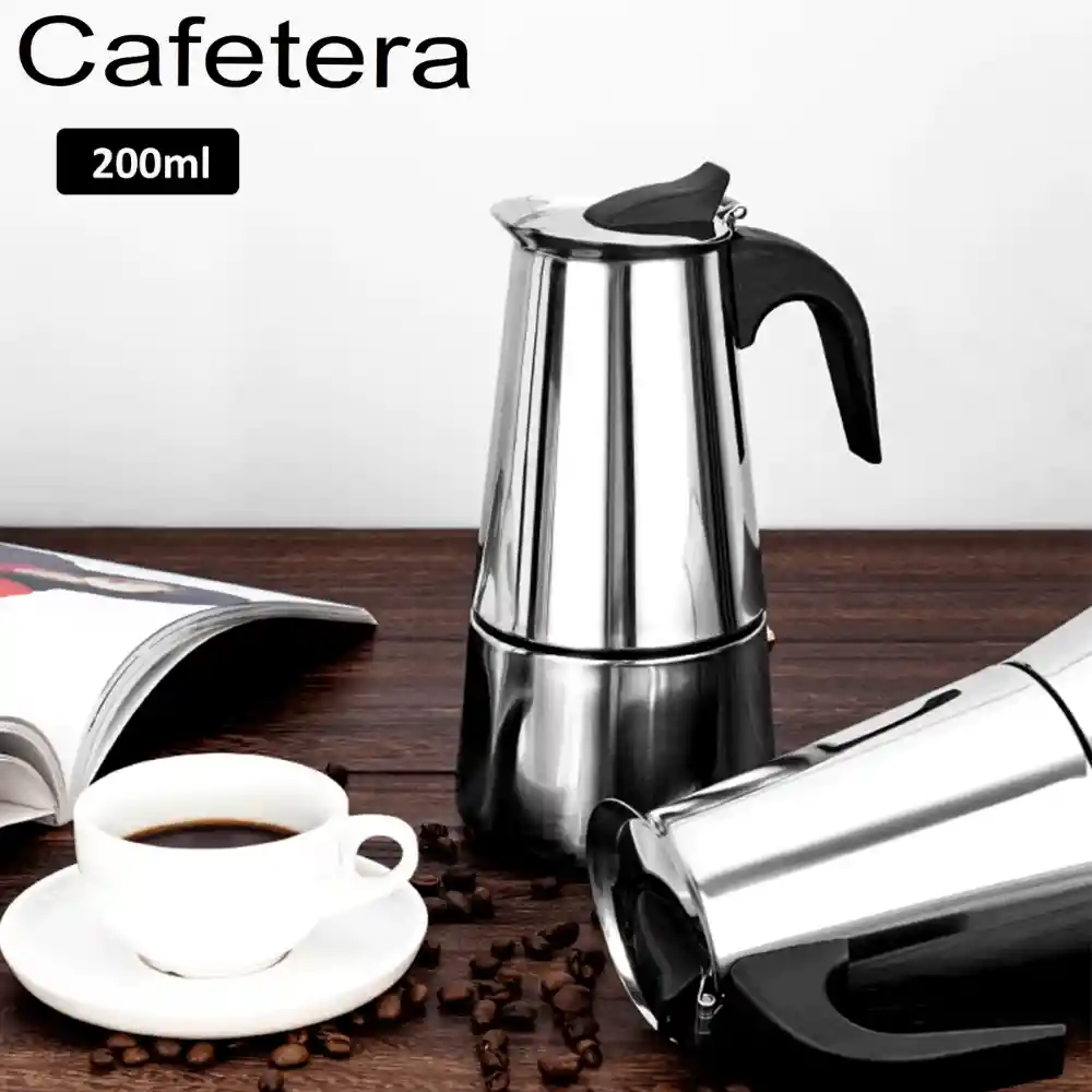 Cafetera Prensa Italiana Café Espresso Acero Quirurgico 6tz