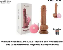 Pene Vibrador Potencia Real Placer Total Con Diseño De Penes Con 7 Niveles De Vibracion