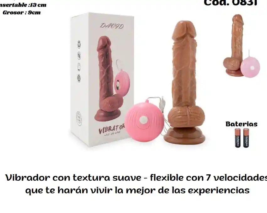 Pene Vibrador Potencia Real Placer Total Con Diseño De Penes Con 7 Niveles De Vibracion