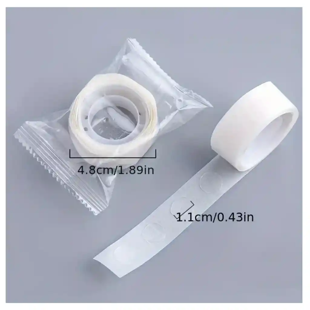 Cinta Adhesiva Doble Cara Circular - 600 Circulos De 1.2 Cms