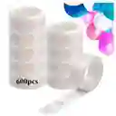 Cinta Adhesiva Doble Cara Circular - 600 Circulos De 1.2 Cms