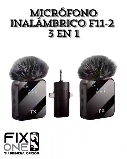 Micrófono Inalámbrico F11-2 3 En 1
