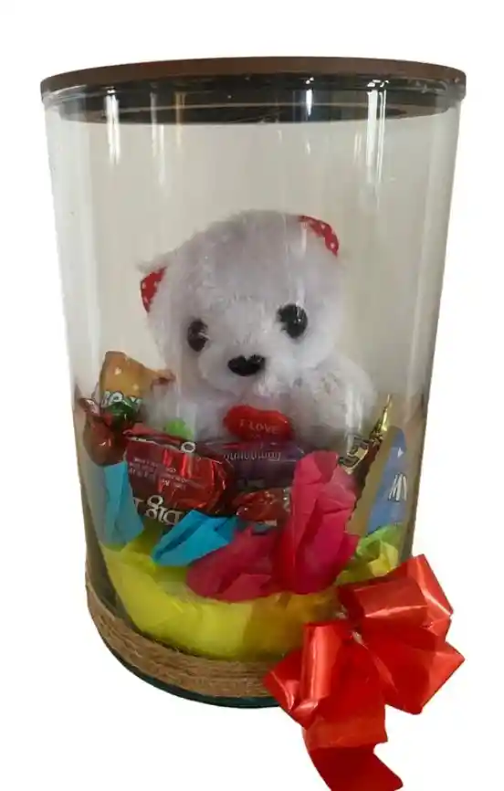 Regalo Detalle Oso De Amor Con Corazon Y Chocolates Para Cualquier Ocasión