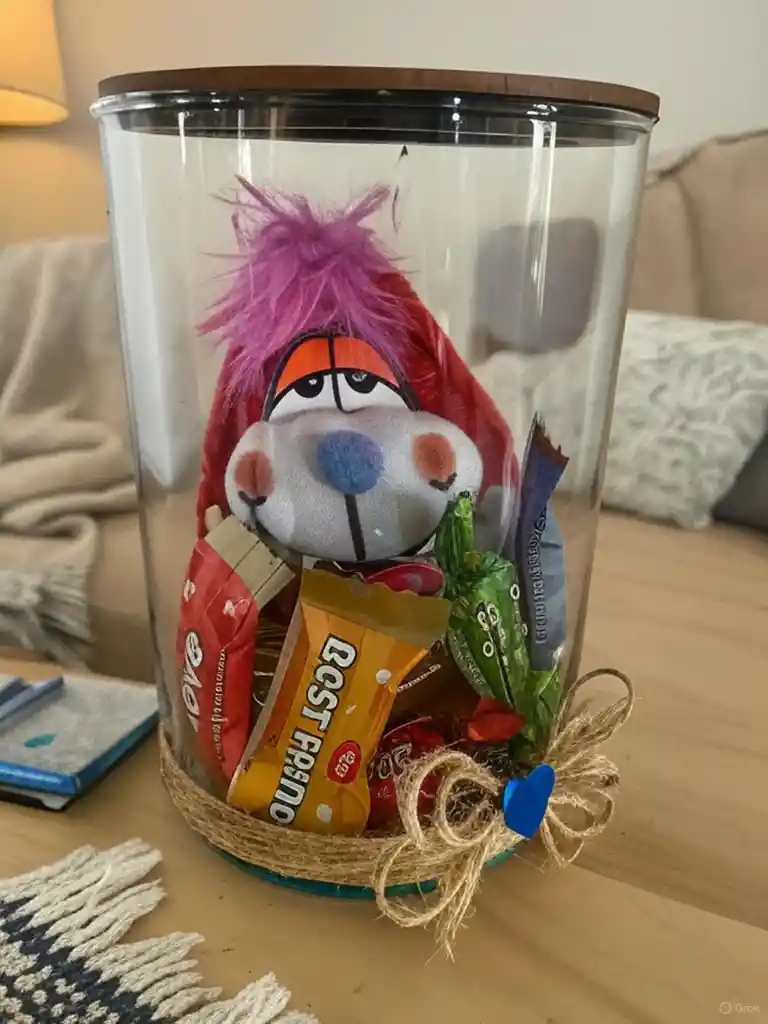 Regalo Detalle Perro De Peluche Con Corazón Y Chocolates Para Cualquier Ocasión