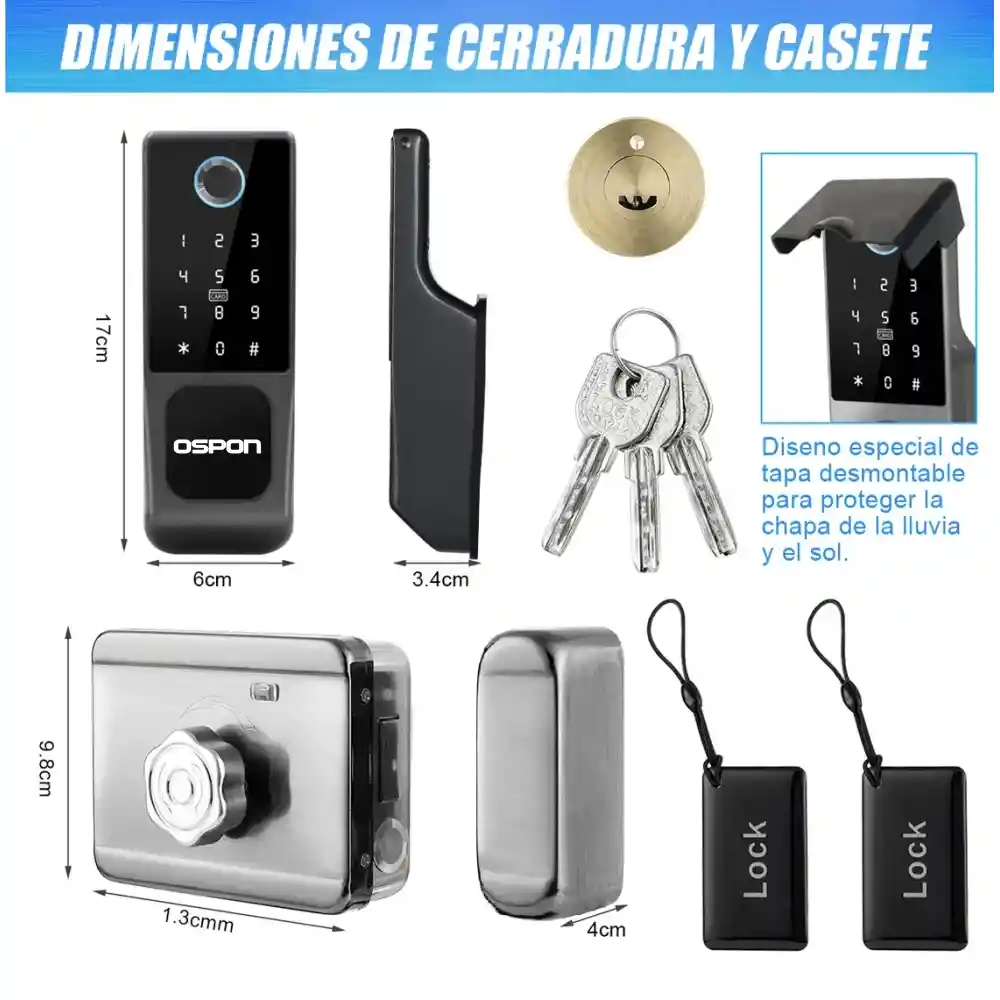 Cerradura Inteligente Electronica Lector Huellas Tuya Smart