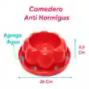 Comedero Anti Hormigas D. 26cm A. 6,5cm Rojo