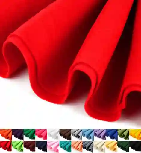 Paño Lency Fieltro Para Manualidades 1mx50cm Rojo