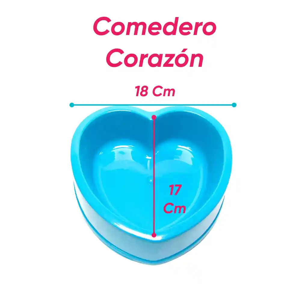 Comedero Corazón Celeste