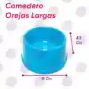 Comedero Orejas Largas Plastico D. 18cm A. 7.5 Celeste