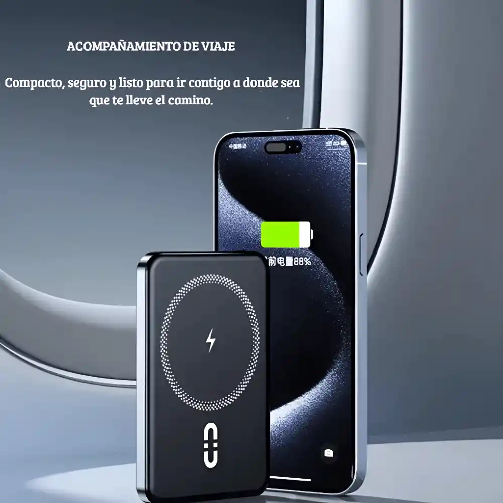 Power Bank Batería Portátil 20000mah Carga Rápida Magnética