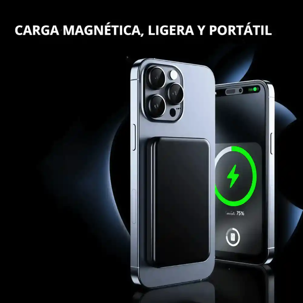 Power Bank Batería Portátil 20000mah Carga Rápida Magnética