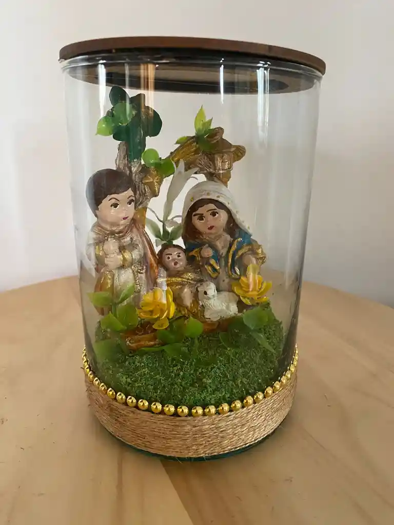 Pesebre Navidad Sagrada Familia Tipo Terrario #3