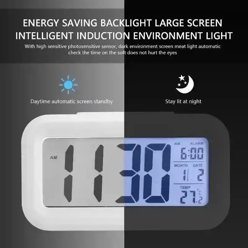 Reloj Digital Con Alarma De Mesa Colores Varios M210