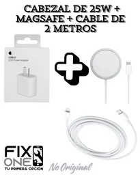 Cabezal De 25w+magsafe+ Cable De 2 Metros **tipo Original**