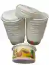 Contenedor Plástico Impreso Con Tapa X 650 Gramos, Envase Plástico Con Tapa X 10 Unds