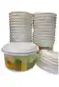 Contenedor Plástico Impreso Con Tapa X 650 Gramos, Envase Plástico Con Tapa X 10 Unds