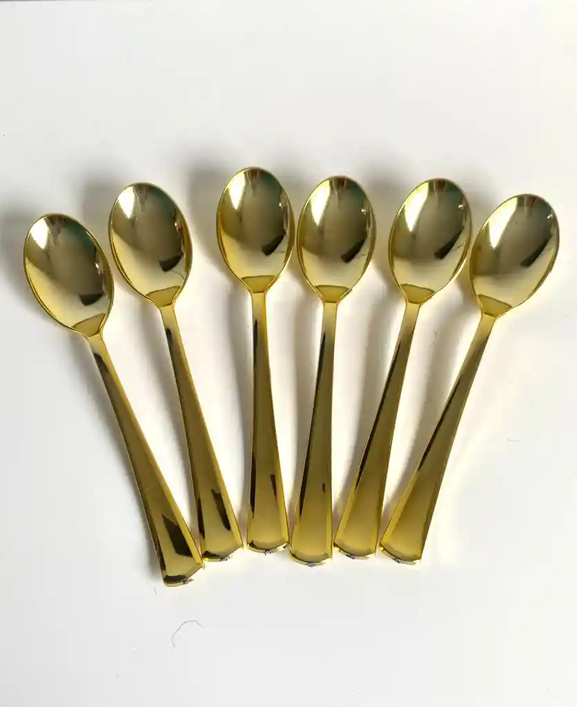 Set Cubiertos Dorados X18 Unds, Cubiertos De Lujo