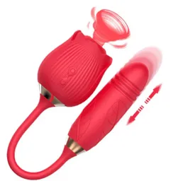 Succionador En Forma De Rosa Succionador Y Vibrador Doble Estimulación Masajeador Clitoris 2 En 1 masturbador