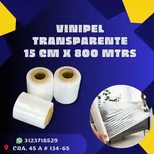 Vinipel-pelex Transparente 15 Cm X 800 Mtrs