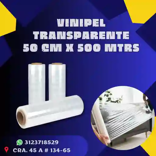 Vinipel-pelex Transparente 50 Cm X 500 Mtrs