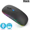 Mouse Inalámbrico Bluetooth Recargable Con Luces Led Negro