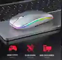 Mouse Inalámbrico Bluetooth Recargable Con Luces Led Negro