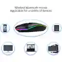 Mouse Inalámbrico Bluetooth Recargable Con Luces Led Negro