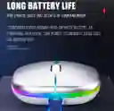 Mouse Inalámbrico Bluetooth Recargable Con Luces Led Negro